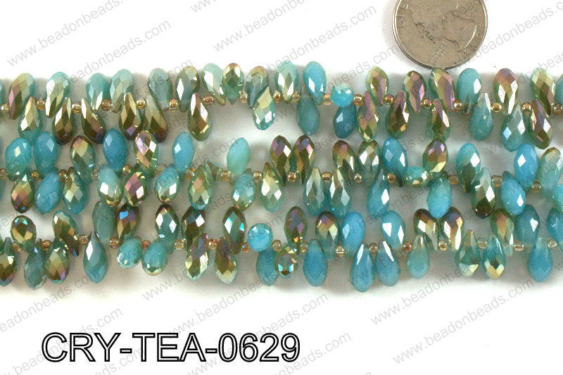 Top drilled teardrop crystals 6x12mm CRY-TEA-0629