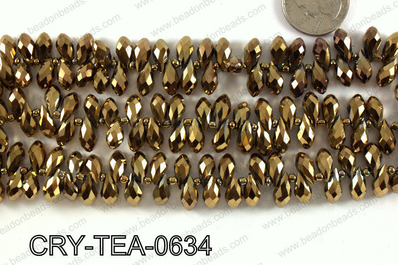 Top drilled teardrop crystals 6x12mm CRY-TEA-0634