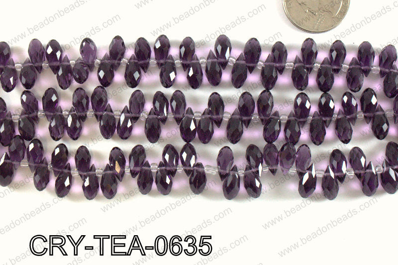 Top drilled teardrop crystals 6x12mm CRY-TEA-0635