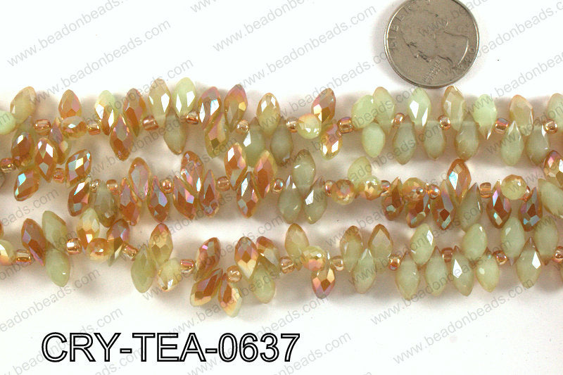 Top drilled teardrop crystals 6x12mm CRY-TEA-0637