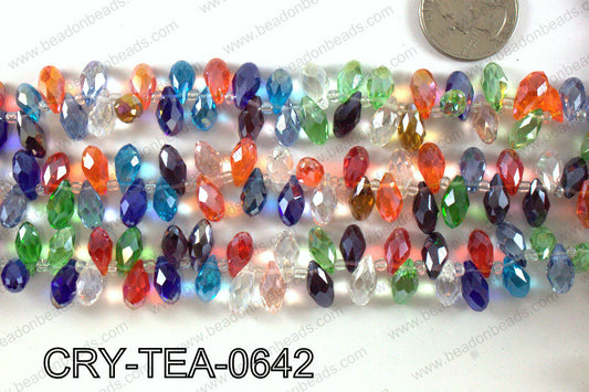 Top drilled teardrop crystals 6x12mm CRY-TEA-0642