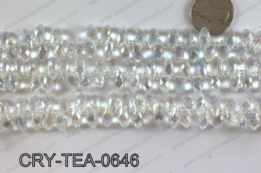 Top drilled teardrop crystals 6x12mm CRY-TEA-0646