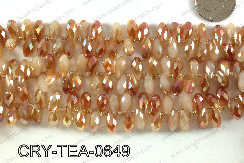 Top drilled teardrop crystals 6x12mm CRY-TEA-0649
