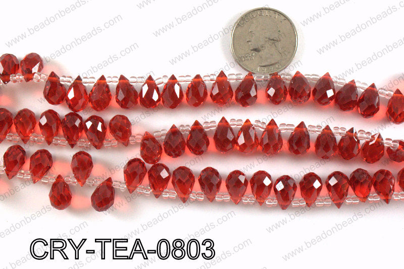 Top drilled teardrop crystals 8x13mm CRY-TEA-0803