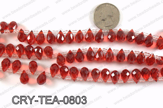 Top drilled teardrop crystals 8x13mm CRY-TEA-0803