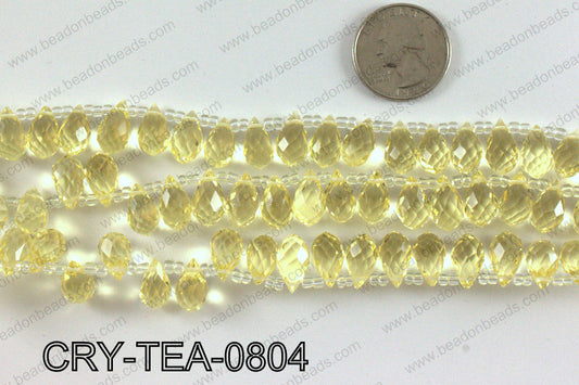 Top drilled teardrop crystals 8x13mm CRY-TEA-0804