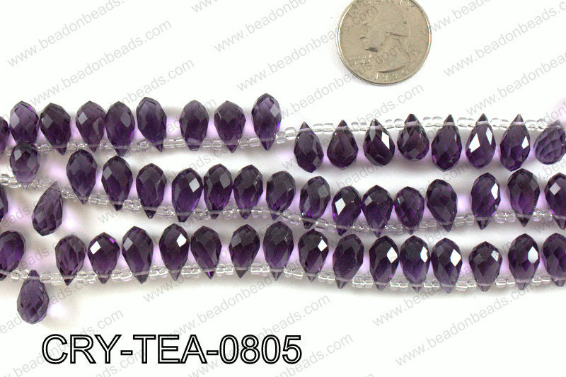 Top drilled teardrop crystals 8x13mm CRY-TEA-0805