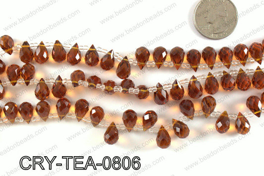 Top drilled teardrop crystals 8x13mm CRY-TEA-0806