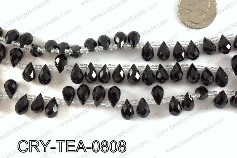 Top drilled teardrop crystals 8x13mm CRY-TEA-0808