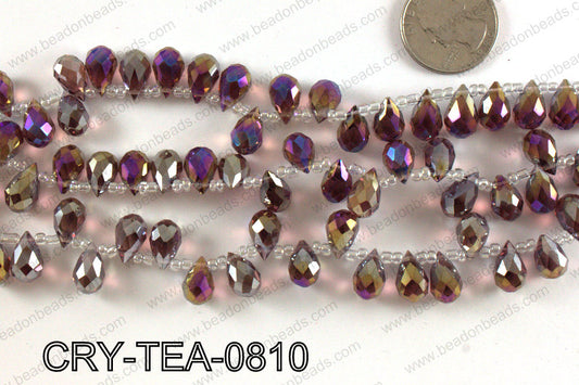 Top drilled teardrop crystals 8x13mm CRY-TEA-0810