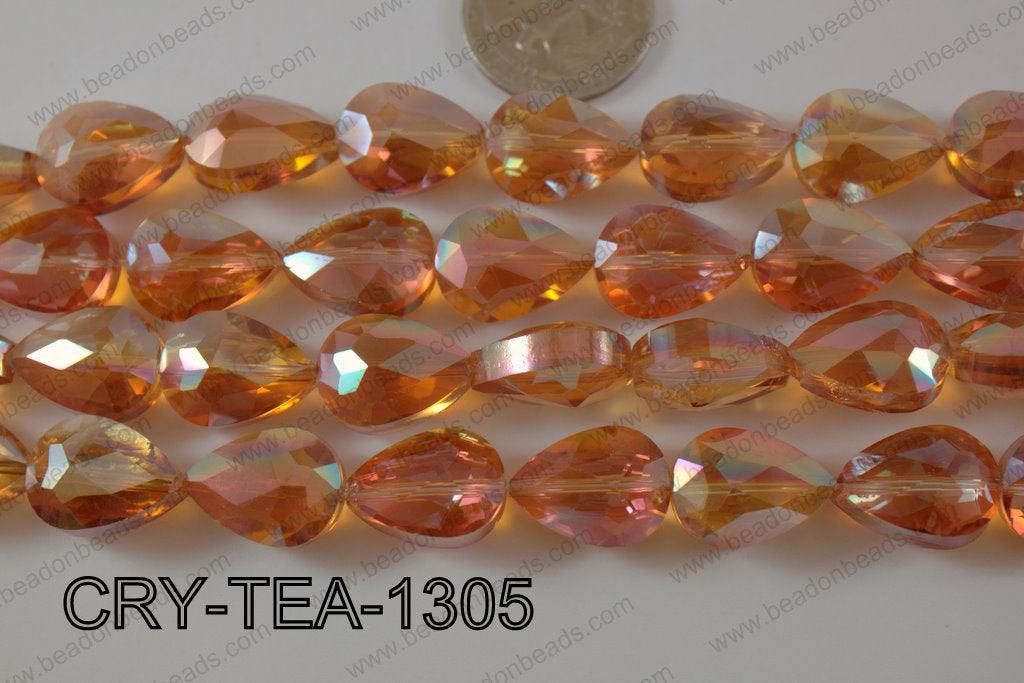 Angelic Crystal Teardrop Flat 13x18mm CRY-TEA-1305