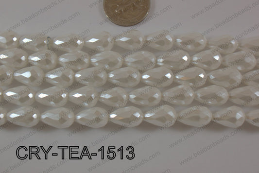 Angelic Crystal Pearl Coated Teardrop 10x15mm CRY-TEA-1513