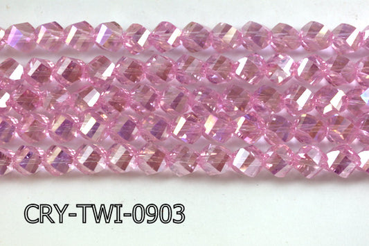 Angelic Crystal Faceted Twisted 9x10mm CRY-TWI-0903