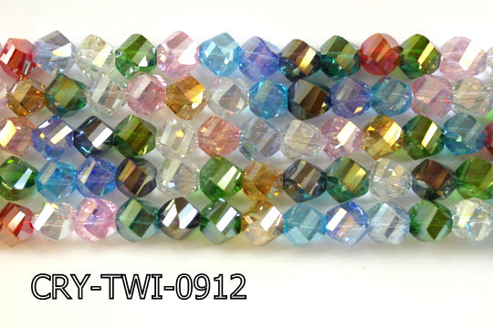 Angelic Crystal Faceted Twisted 9x10mm CRY-TWI-0912