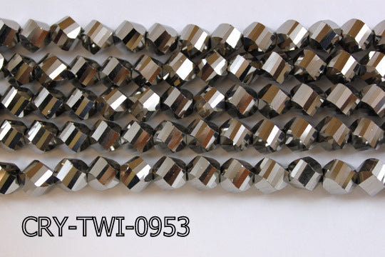 Angelic Crystal Faceted Twisted 9x10mm CRY-TWI-0953