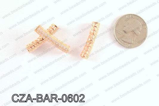 CZ  Micro Pave Bar 6x27 MM CZA-BAR-0602