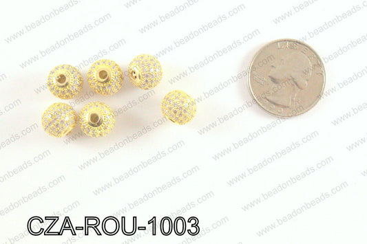 CZ Round Micro Pave Bead 10MM CZA-ROU-1003