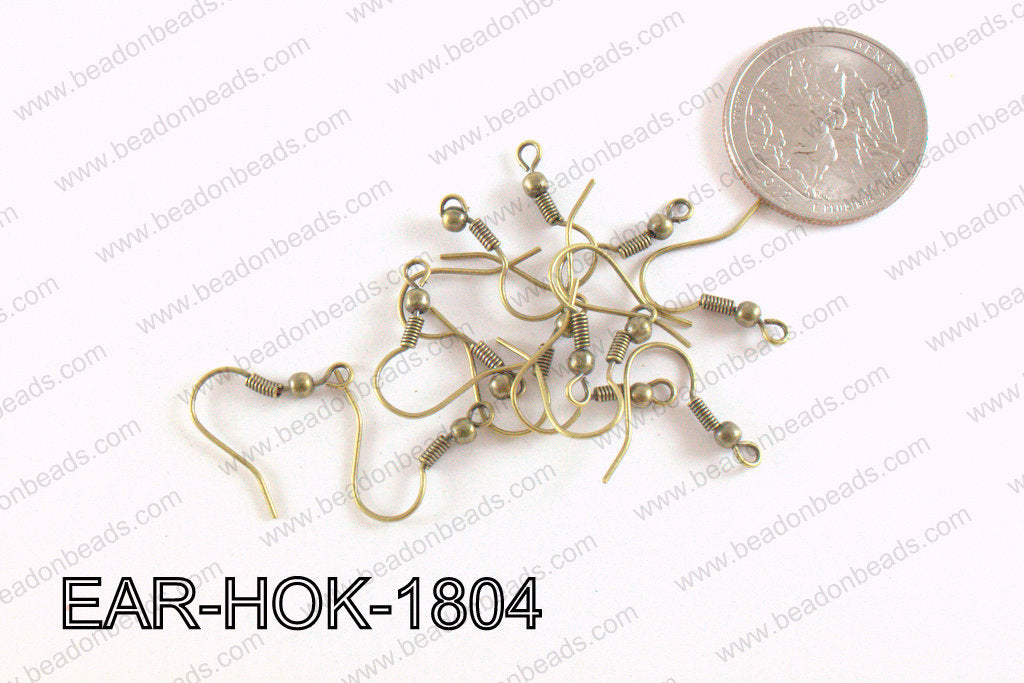 Earring Component Bronze 18mm EAR-HOK-1804