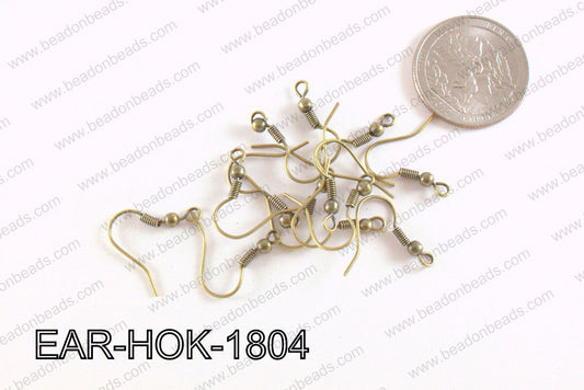 Earring Component Bronze 18mm EAR-HOK-1804