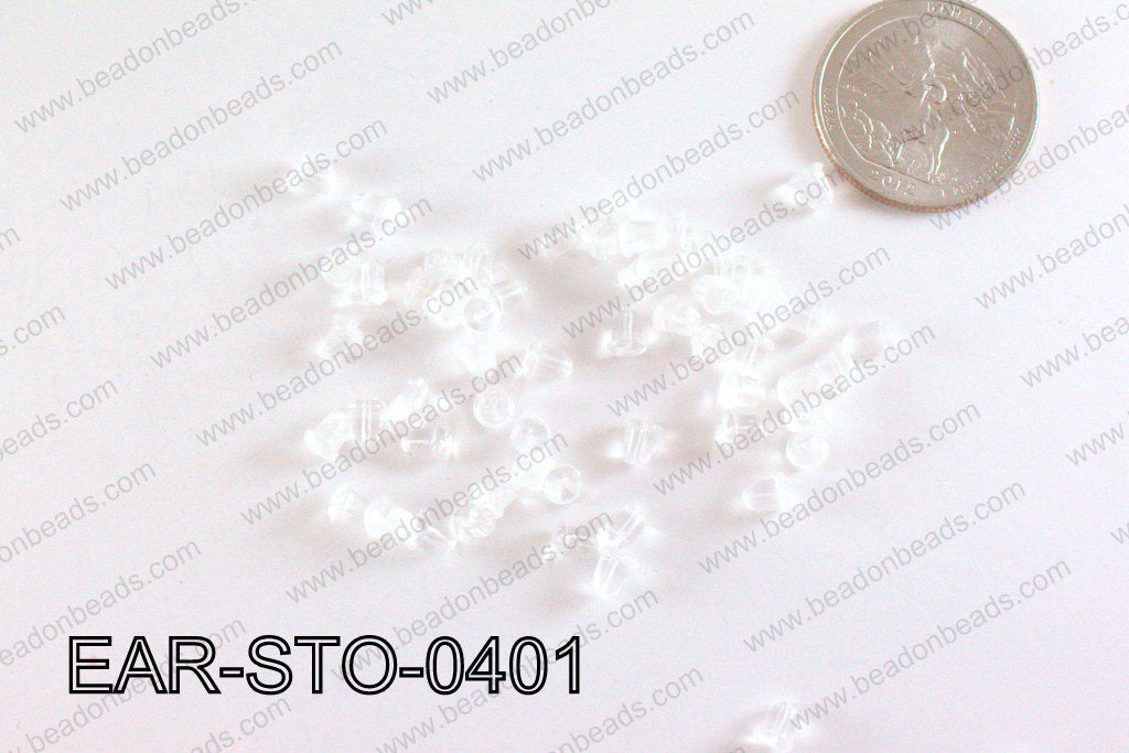 Earring Rubber Stopper Clear 4mm EAR-STO-0401