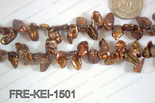 Freshwater Pearl Keishi Brown 13-15mm FRE-KEI-1501