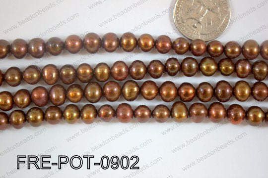 Freshwater Pearl Potato Brown 8-9mm FRE-POT-0902