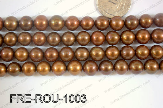 Freshwater Pearl Round Brown 10mm FRE-ROU-1003