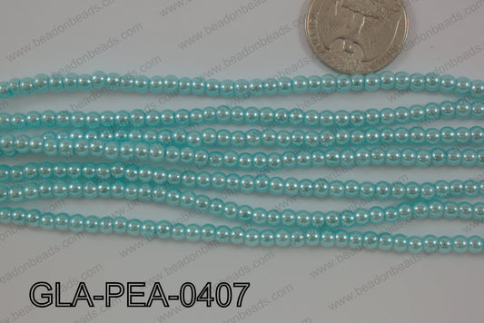Glass Pearl Round 4mm Light Blue GLA-PEA-0407