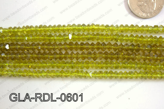 Glass Bead Rondel 6mm GLA-RDL-0601