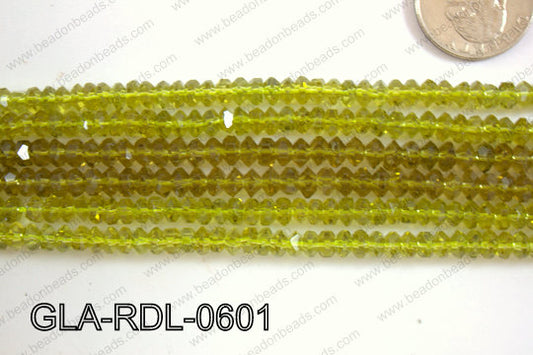 Glass Bead Rondel 6mm GLA-RDL-0601