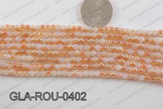 Glass Round Orange 4mm GLA-ROU-0402
