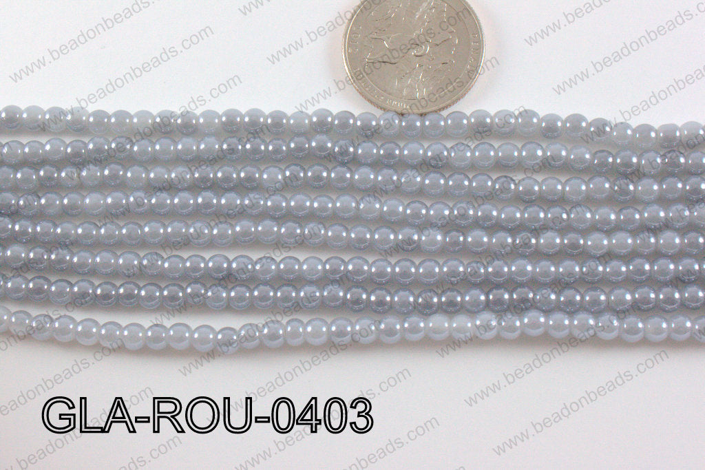 Glass Round Grey 4mm GLA-ROU-0403