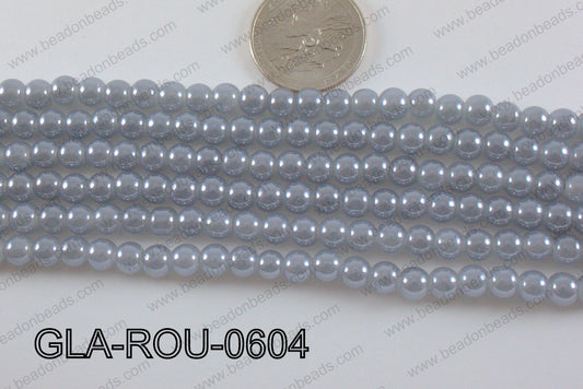 Glass Round Grey 6mm GLA-ROU-0604