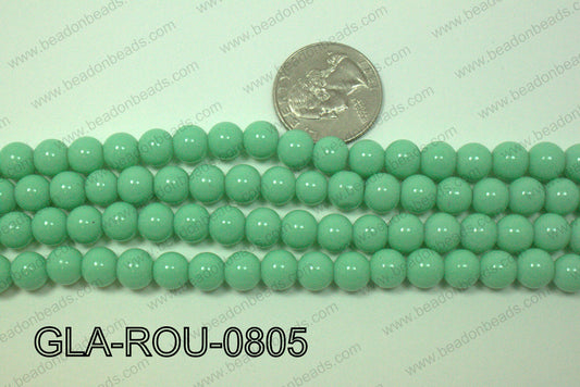 Glass Round Mint 8mm GLA-ROU-0805