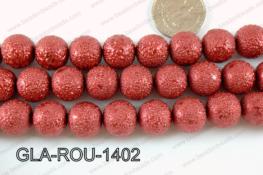 Glass Round 14mm Red GLA-ROU-1402