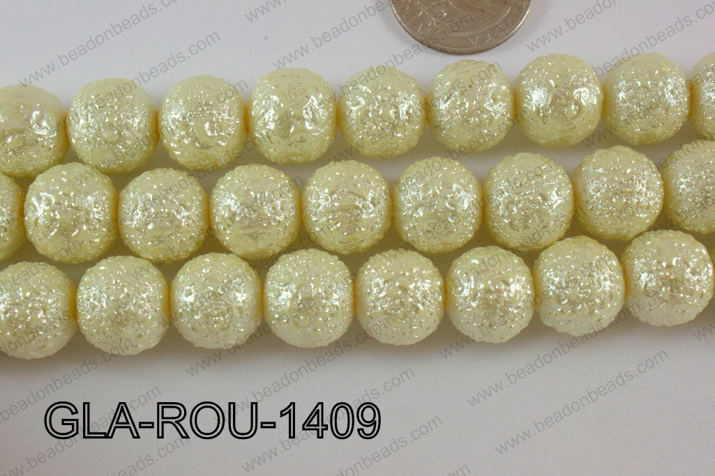 Glass Round 14mm yellow GLA-ROU-1409