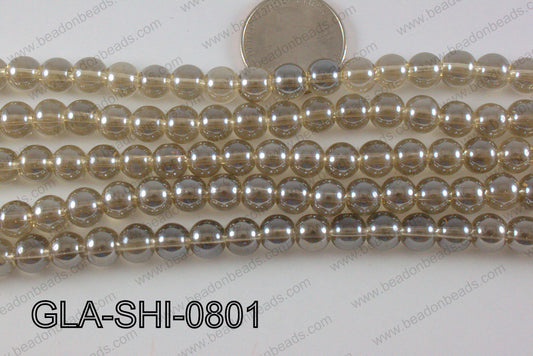 Shimmer Glass beads Champagne 8mm GLA-SHI-0801