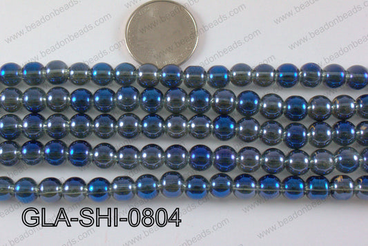Shimmer Glass beads Teal 8mm GLA-SHI-0804