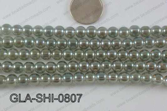 Shimmer Glass beads Green 8mm GLA-SHI-0807