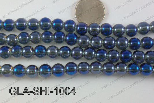 Shimmer Glass beads Teal 10mm GLA-SHI-1004