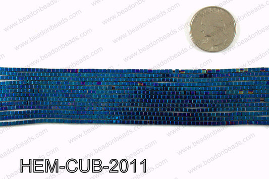 Metallic coated hematite 2x2mm HEM-CUB-2011