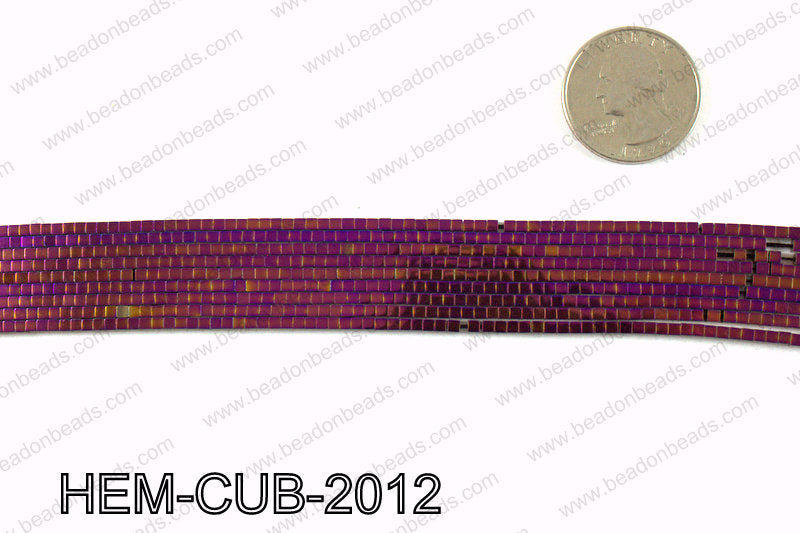 Metallic coated hematite 2x2mm HEM-CUB-2012