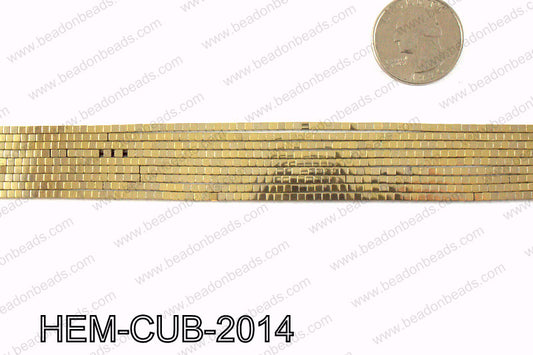 Metallic coated hematite 2x2mm HEM-CUB-2014