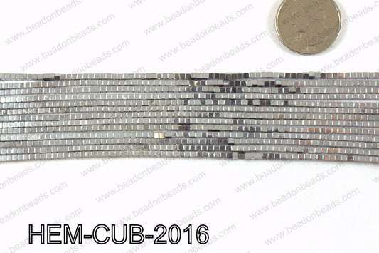 Metallic coated hematite 2x2mm HEM-CUB-2016