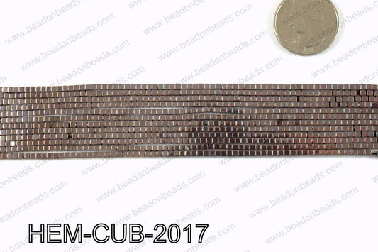 Metallic coated hematite 2x2mm HEM-CUB-2017