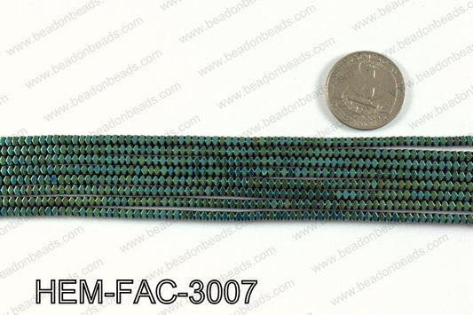 Metallic coated hematite 3x2mm HEM-FAC-3007