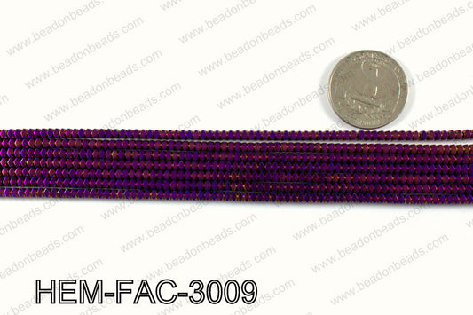 Metallic coated hematite 3x2mm HEM-FAC-3009