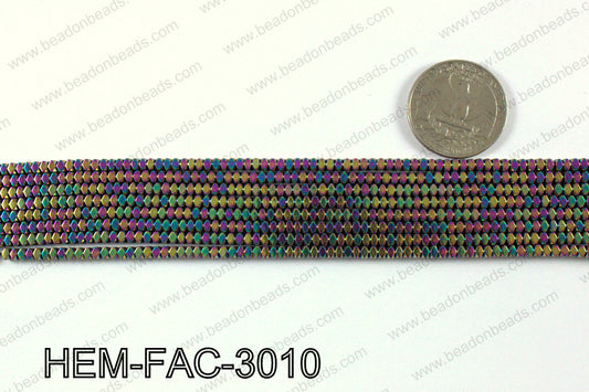 Metallic coated hematite 3x2mm HEM-FAC-3010