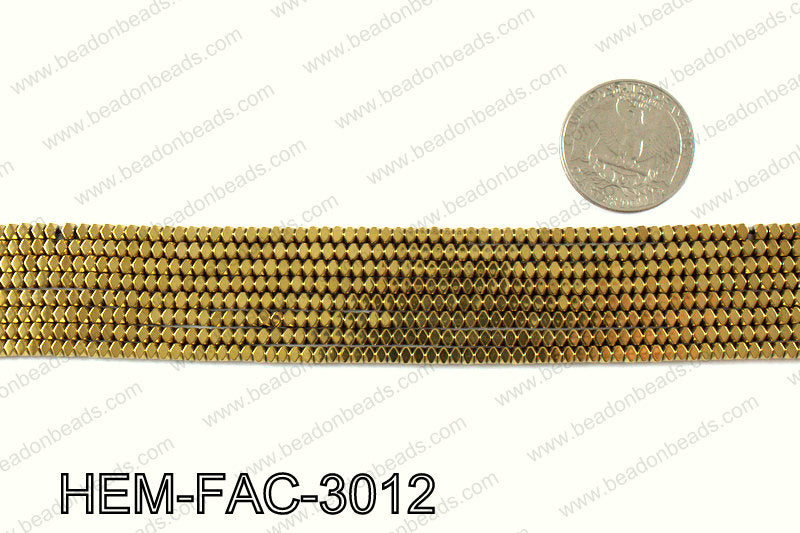 Metallic coated hematite 3x2mm HEM-FAC-3012