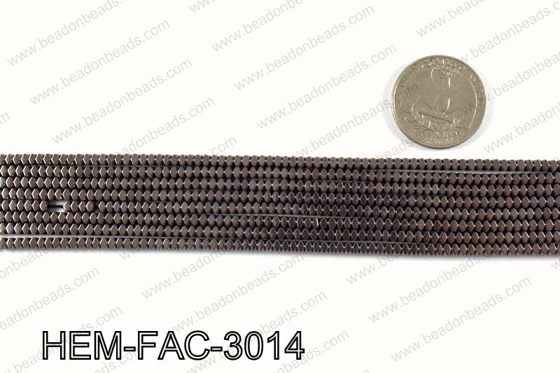 Metallic coated hematite 3x2mm HEM-FAC-3014